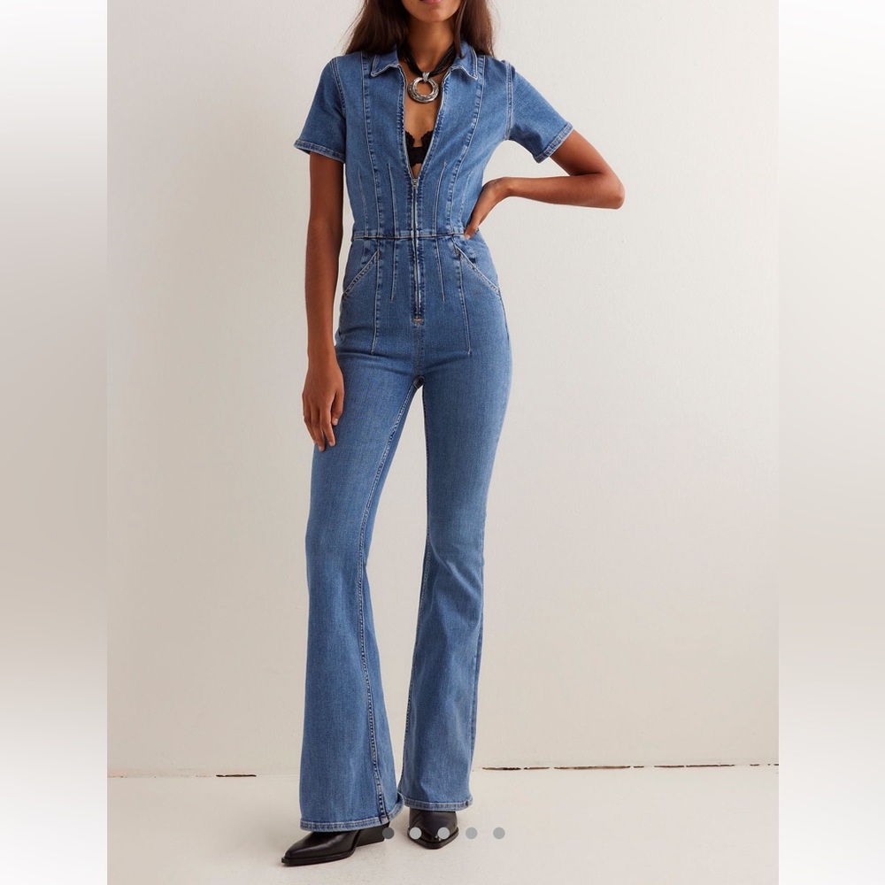 We The Free Jayde Flare Jumpsuit (Sunburst Blue) *sold out online & in store*